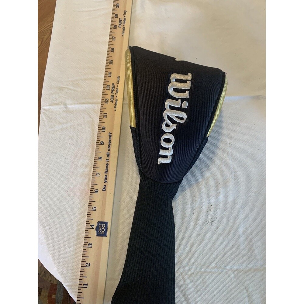 Wilson Driver Head Cover.  Black/White/Gold Golf Club Socks~ Used